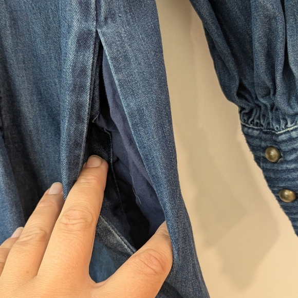 Kate Spade Tie Neck Denim Mini Dress - Picture 8 of 10